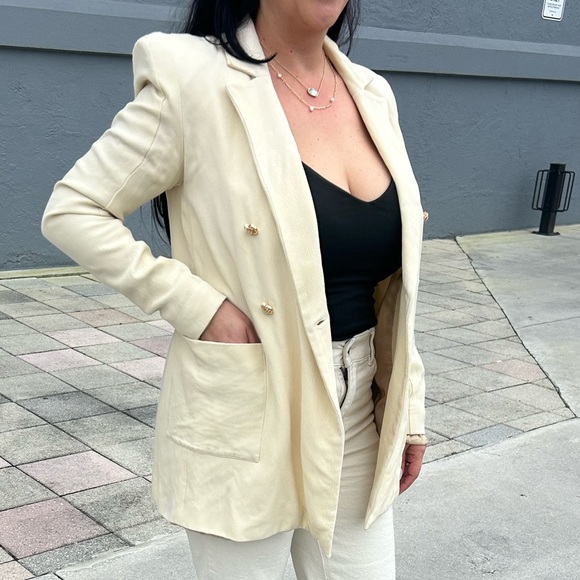 Valentina Shah Cream Blazer size 2 - Picture 1 of 11